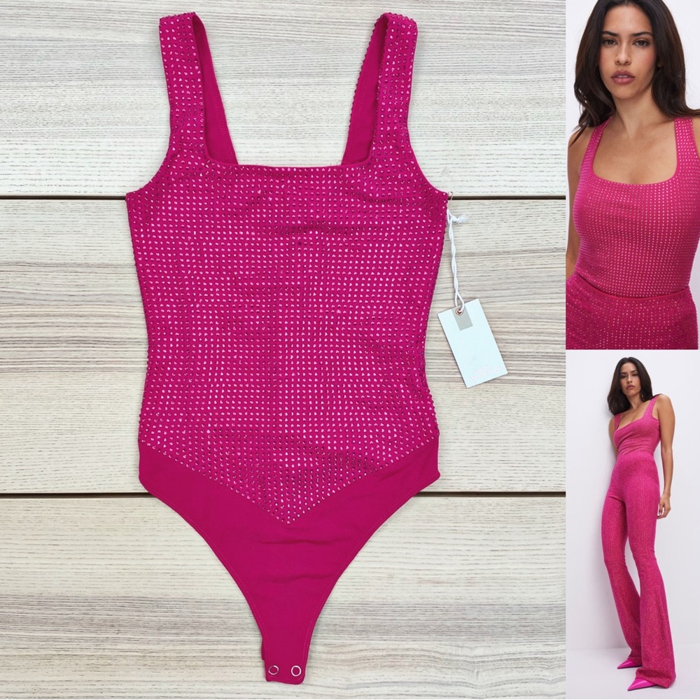 Good American Crystal Modern Tank Bodysuit | Size Small
